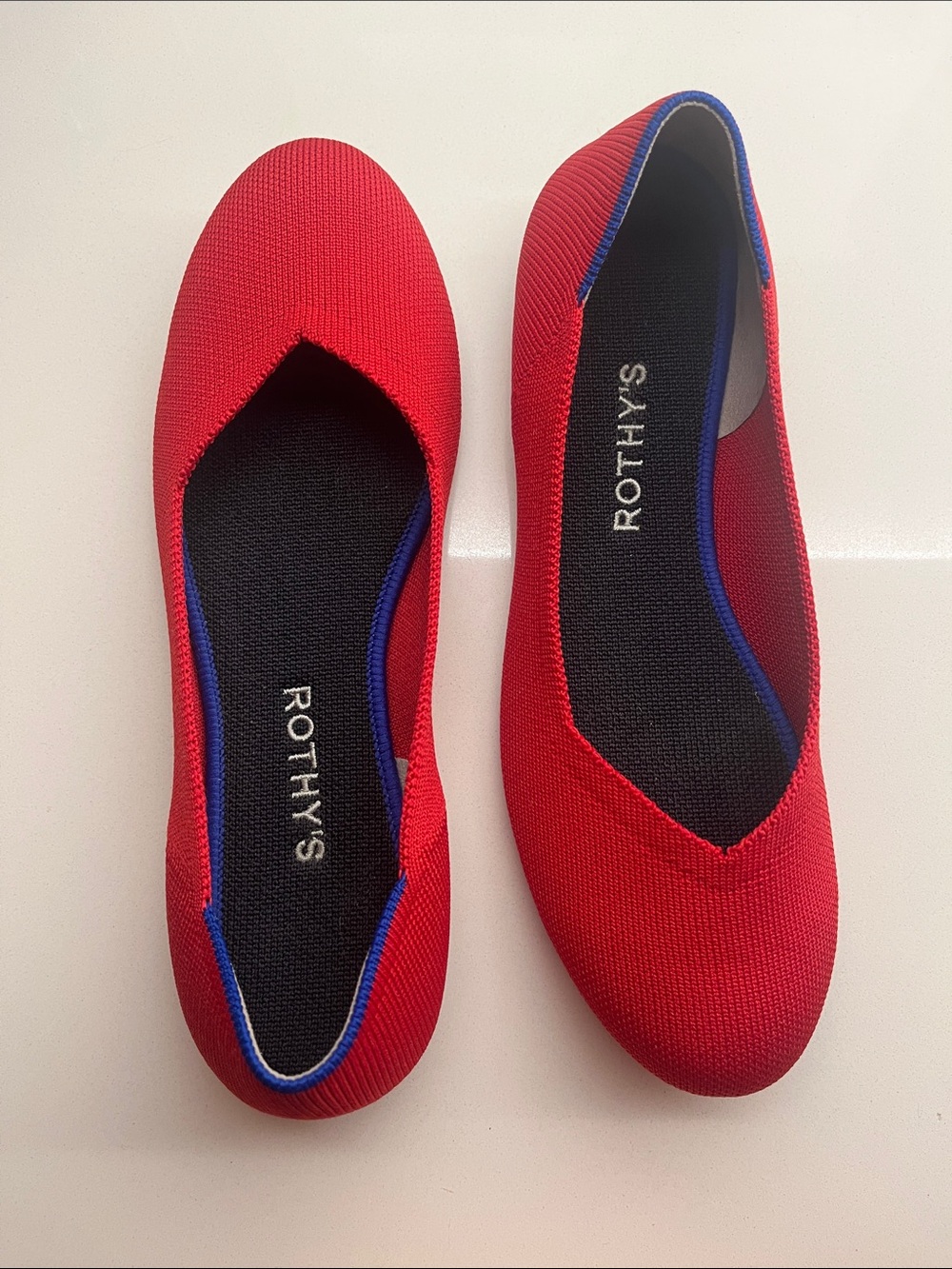 Retired Rothy’s Red The Flat Shoe in Women’s Size 8